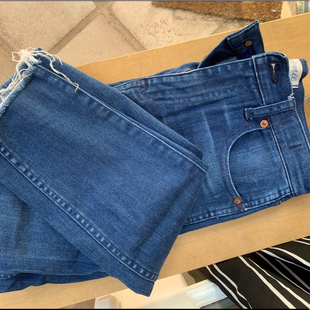 Madewell 10” high rise skinny. Ankle cutoff